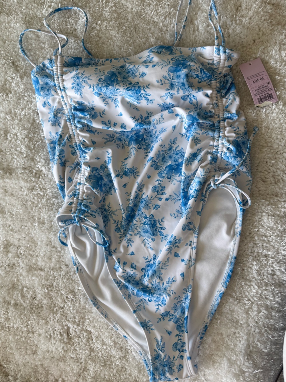 wild fable White Floral One-Piece Swimsuit with Bridgerton Vibes - Picture 7 of 10